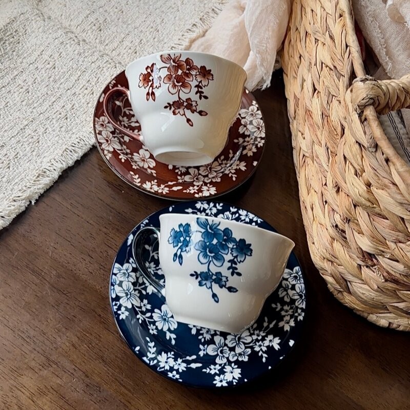 Vintage Coffee Cup Dish 2 Piec - đánh giá và giá Tea Coffee Set Up