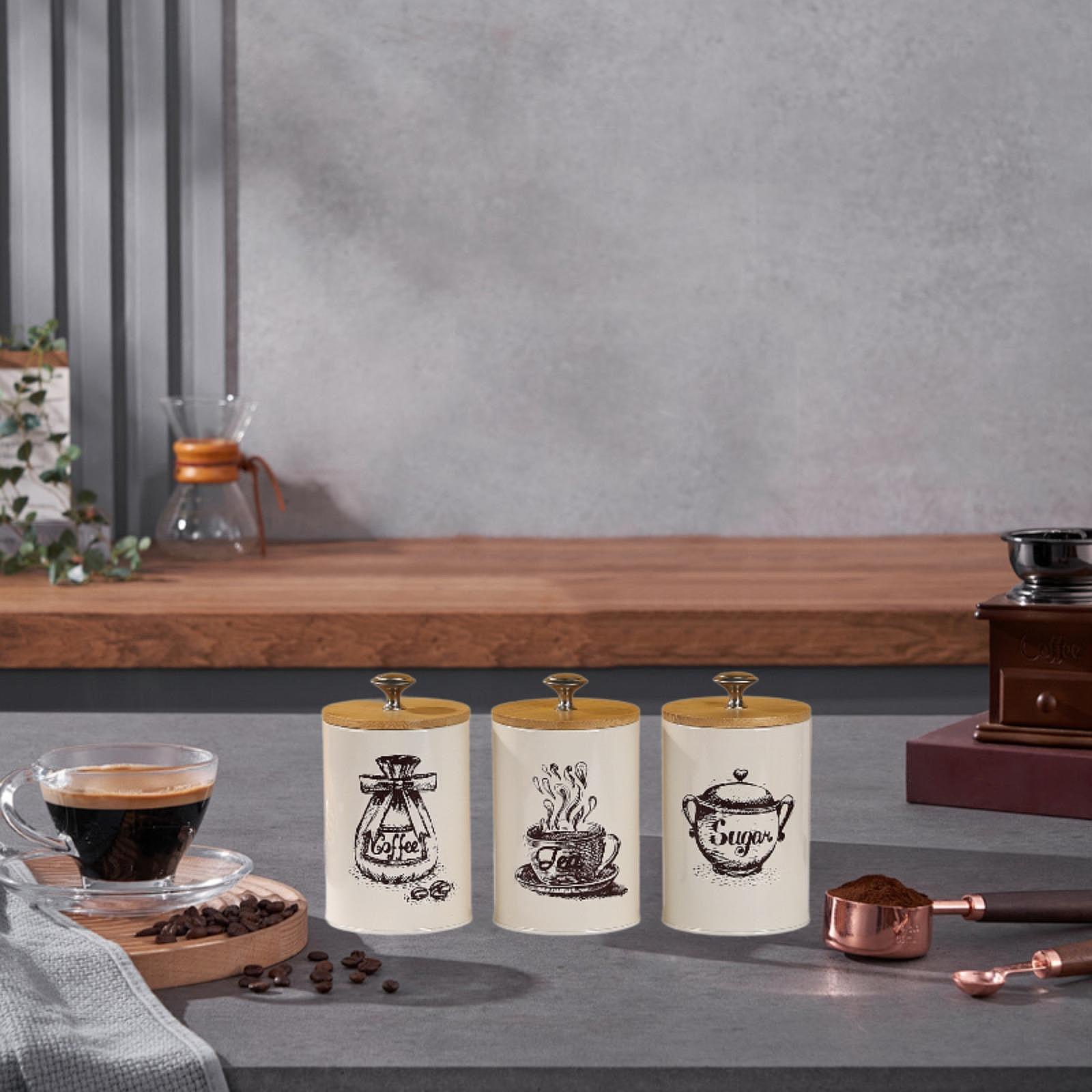 Farmhouse Coffee Tea Sugar Can - đánh giá và giá Coffee Tea Sugar Canisters