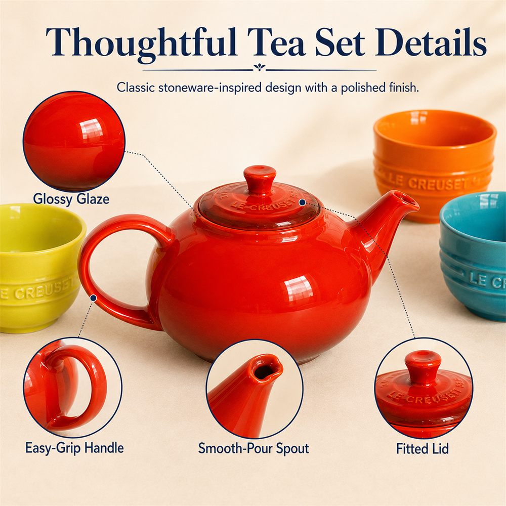 5 Set Le Creuset Chip-Resistan - đánh giá và giá Coffee Tea Organizer