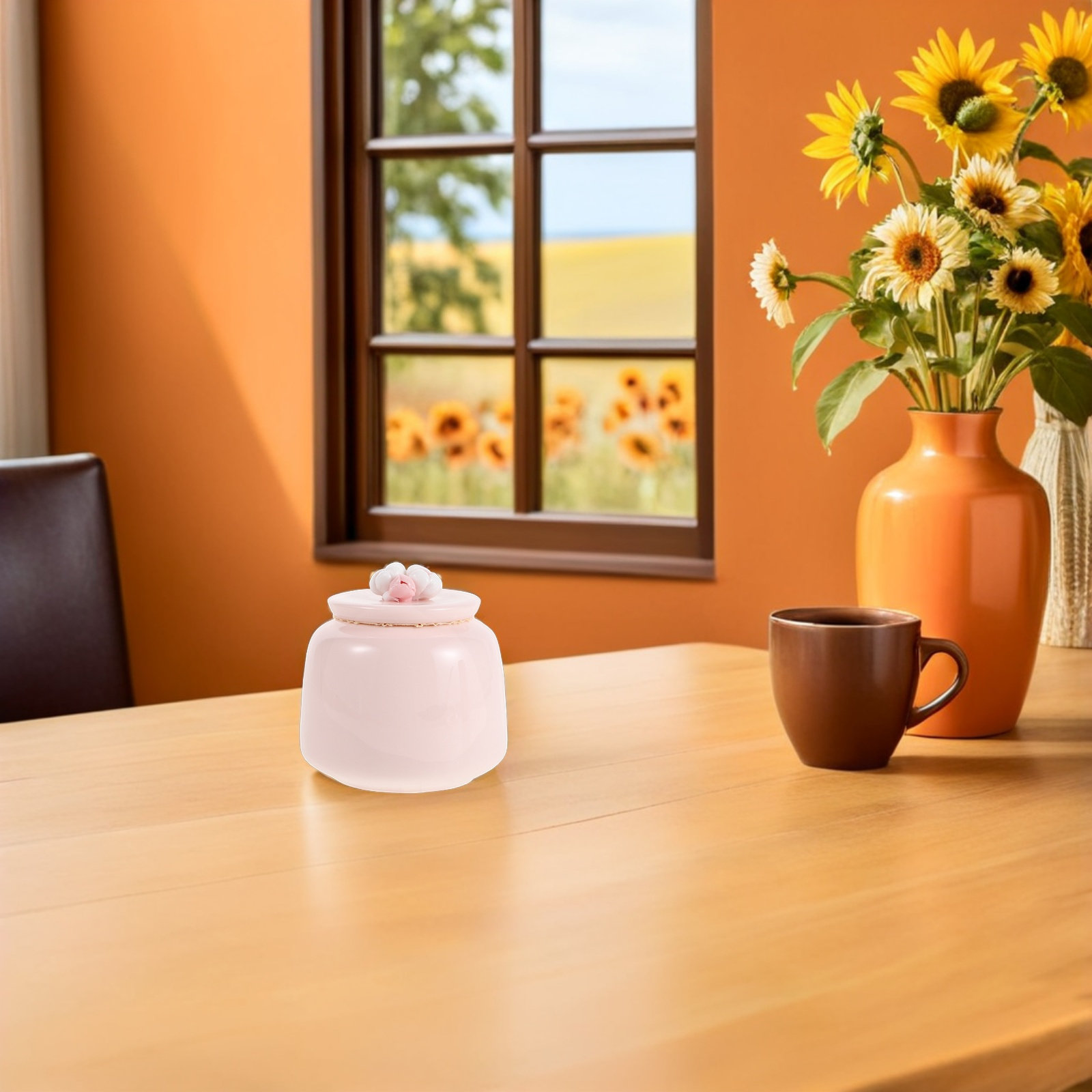 Ceramic Tea Jar Pink Porcelain - đánh giá và giá Coffee Tea Sugar Canisters