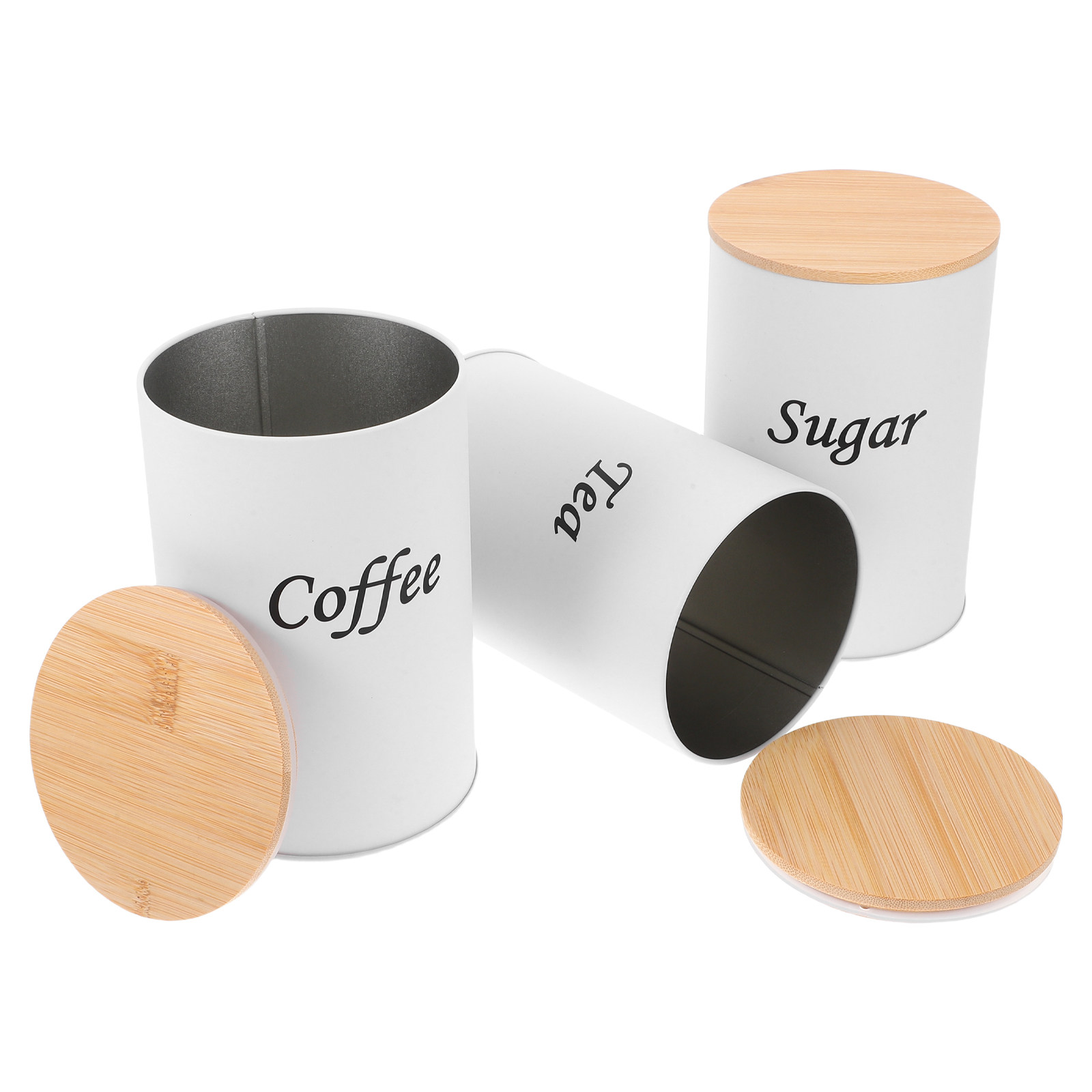 3Pcs Airtight Round Canisters  - đánh giá và giá Coffee Tea Sugar