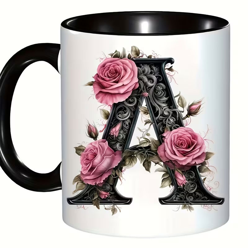 1 Black Letter Flower A-F Prin - đánh giá và giá Best Tea Coffee