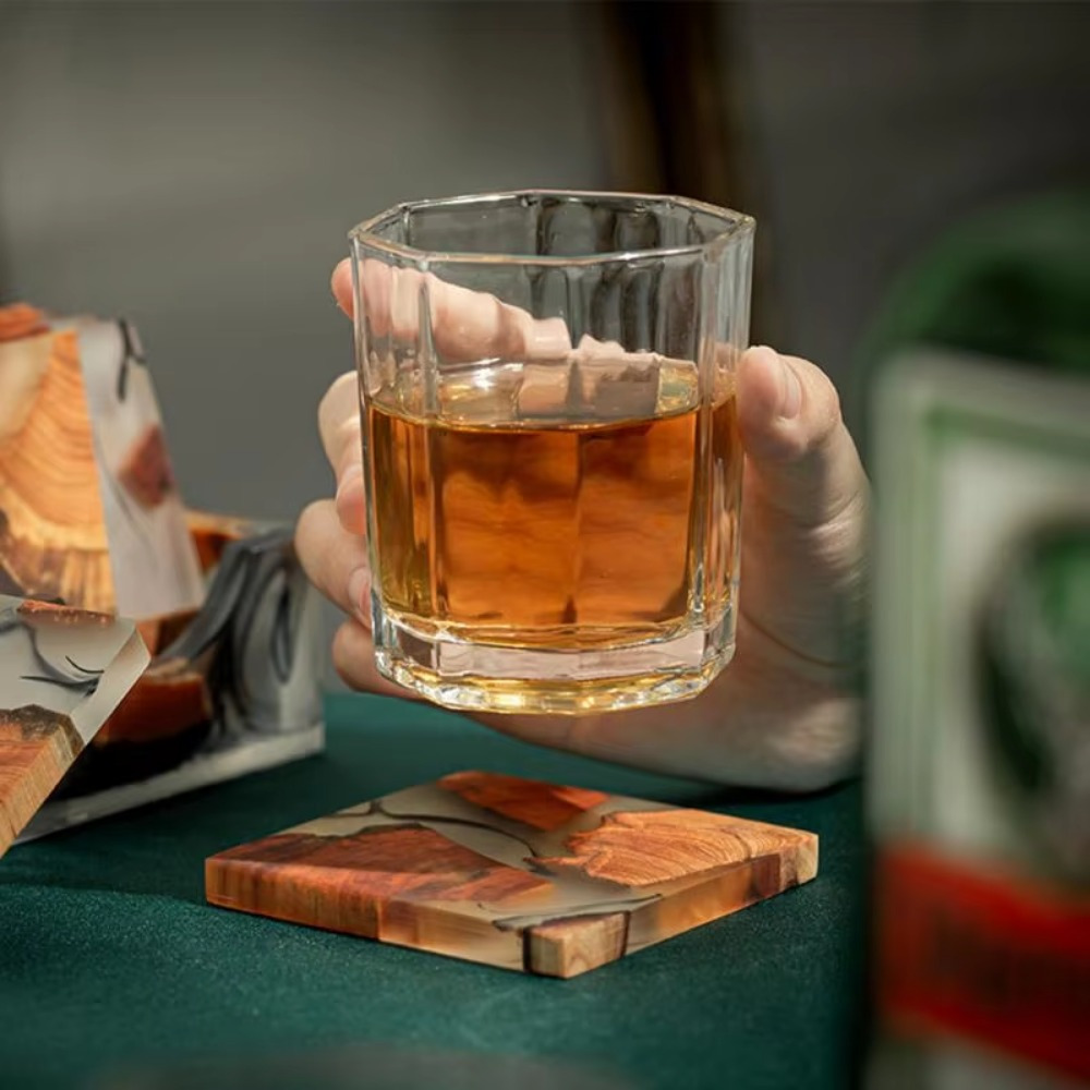 Wood Resin Coasters Square Cup - đánh giá và giá Coffee Tea Station