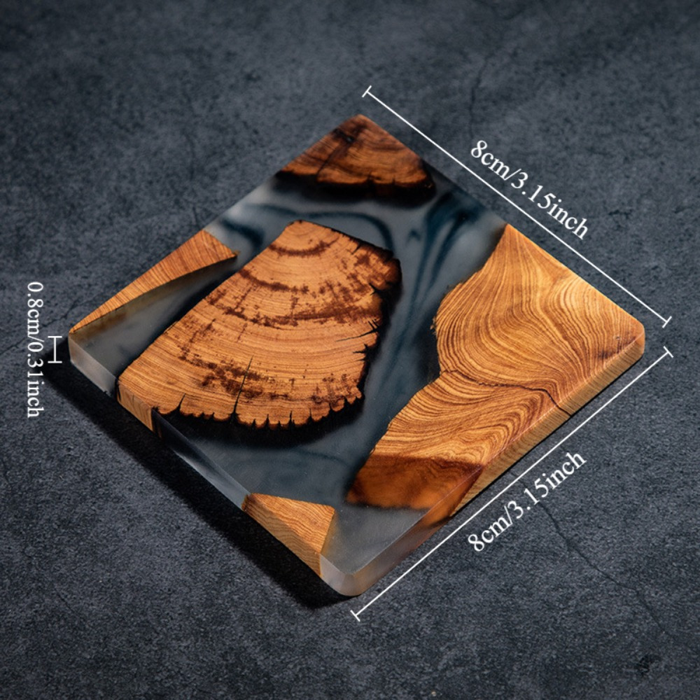 Wood Resin Coasters Square Cup - đánh giá và giá Coffee Tea Station