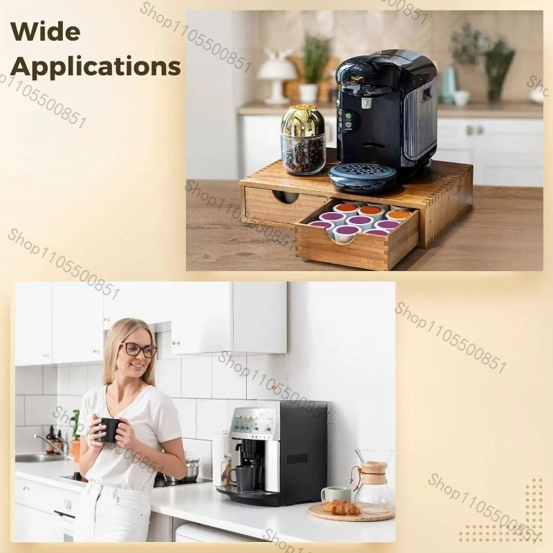 Wooden drawer Coffee storage b - đánh giá và giá Tea Coffee Set Up