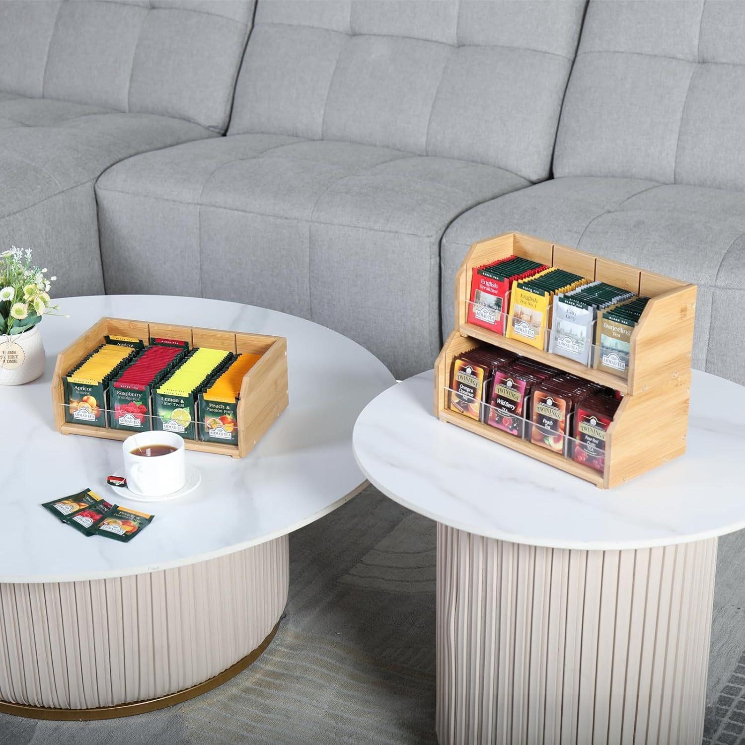 Bamboo Tea Bag Storage Box Thr - đánh giá và giá Coffee Tea Station