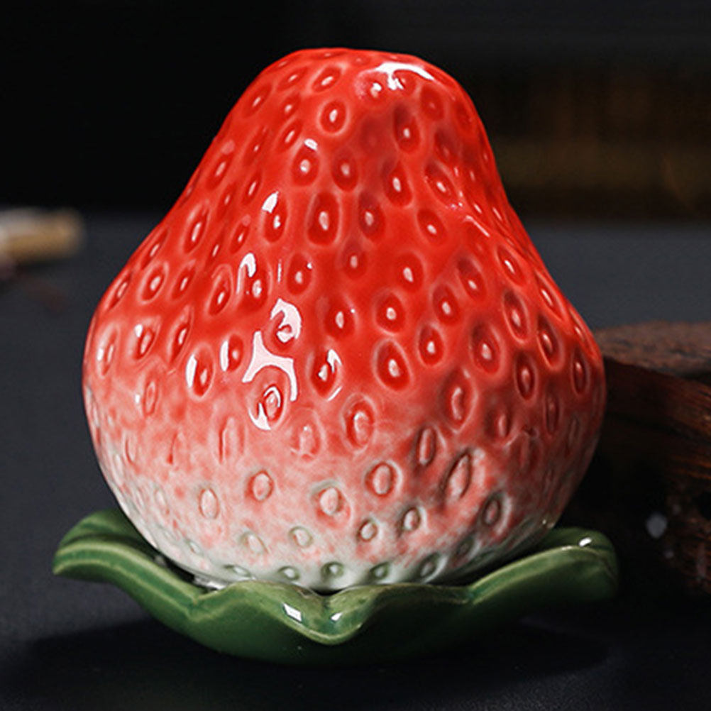 Strawberry Shaped Ceramic Tea  - đánh giá và giá Coffee Tea Sugar Canisters