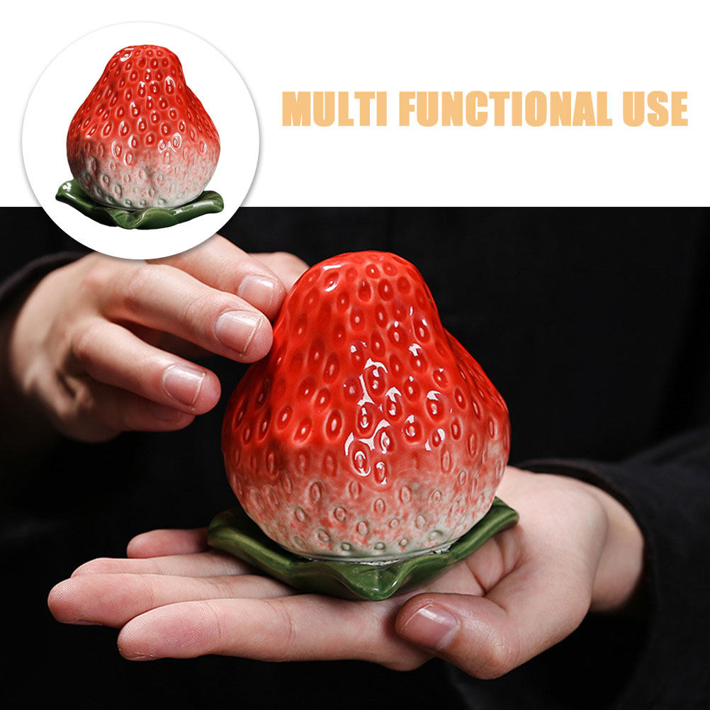 Strawberry Shaped Ceramic Tea  - đánh giá và giá Coffee Tea Sugar Canisters
