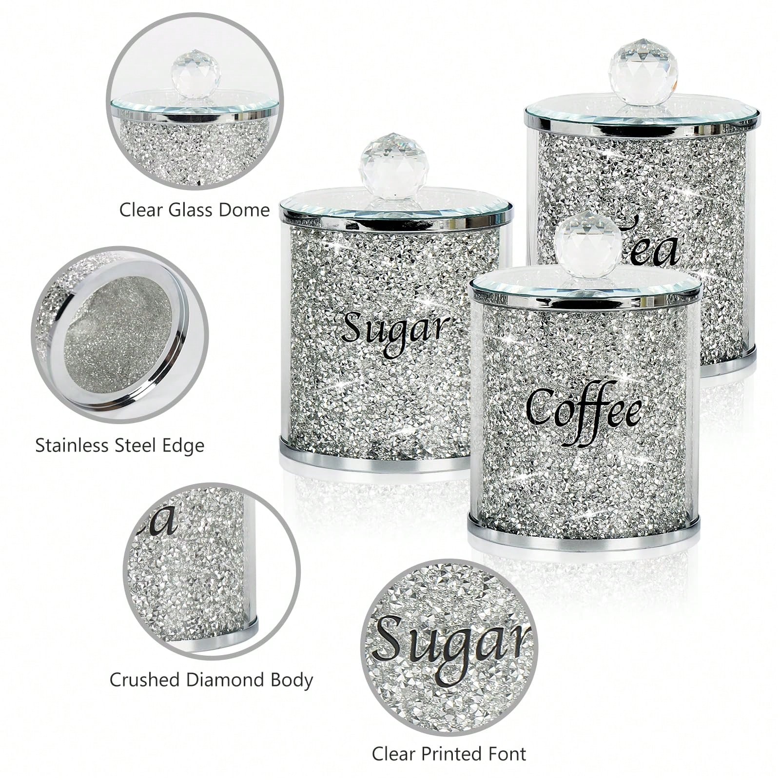 Coffee Sugar Tea Canister Set  - đánh giá và giá Coffee Tea Sugar