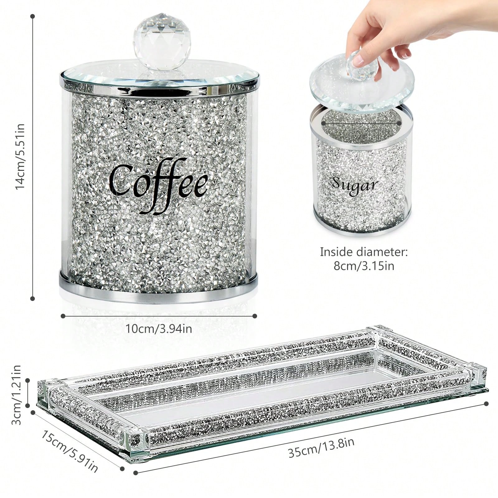 Coffee Sugar Tea Canister Set  - đánh giá và giá Coffee Tea Sugar