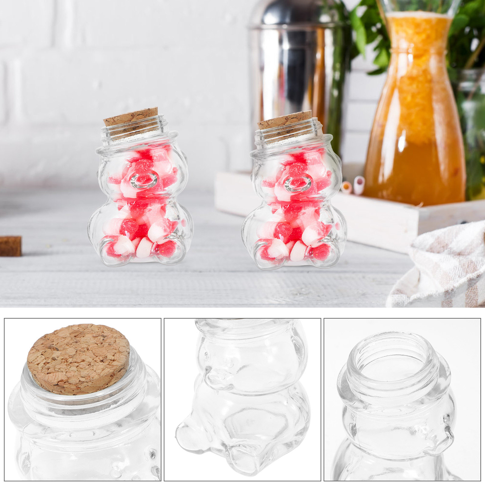 4Pcs Glass Candy Jar Set Trans - đánh giá và giá Coffee Tea Sugar
