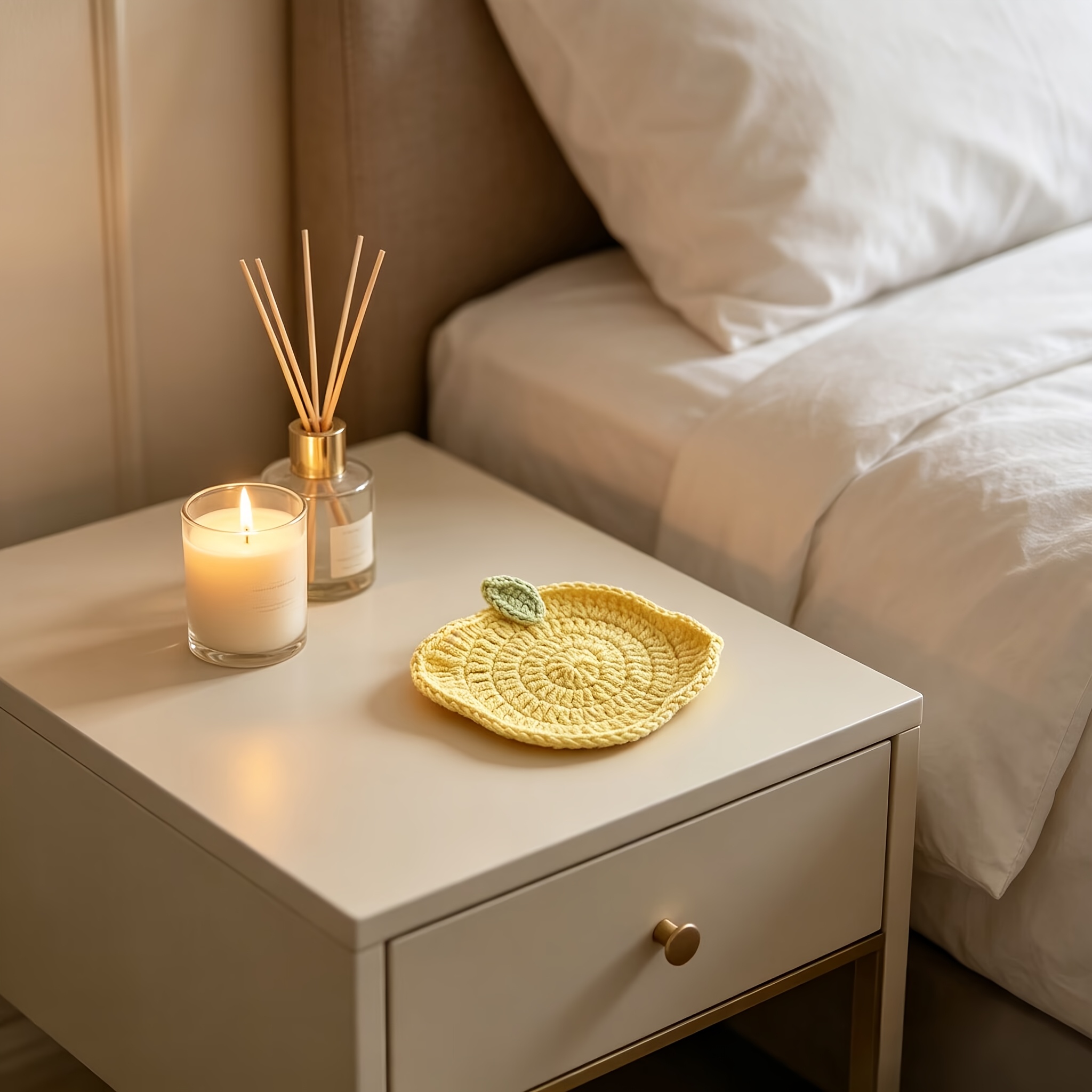 Handmade Crochet Lemon Coaster - đánh giá và giá Coffee Tea Station