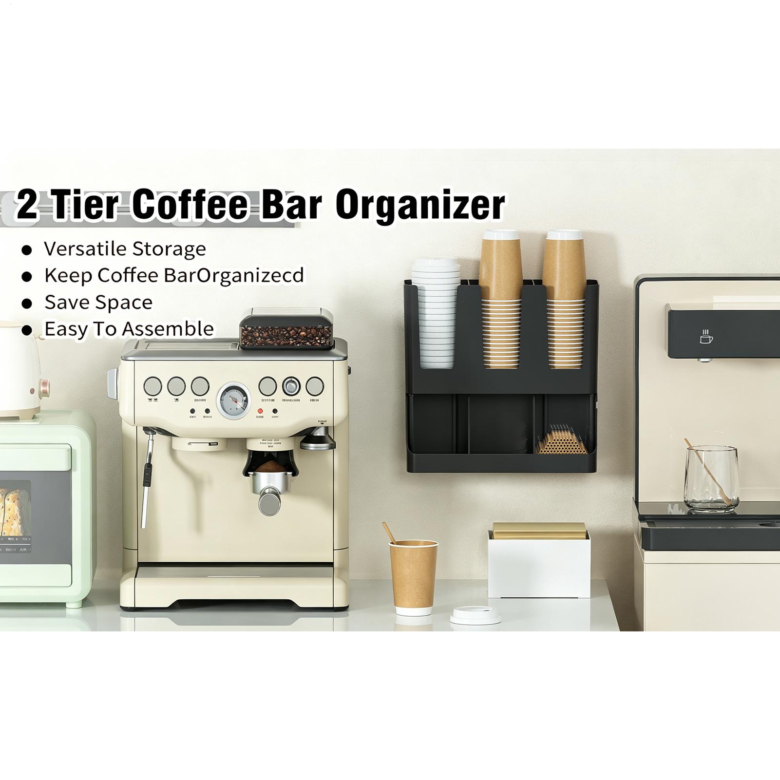 Coffee Station Organizer 6-Com - đánh giá và giá Tea Coffee Set Up