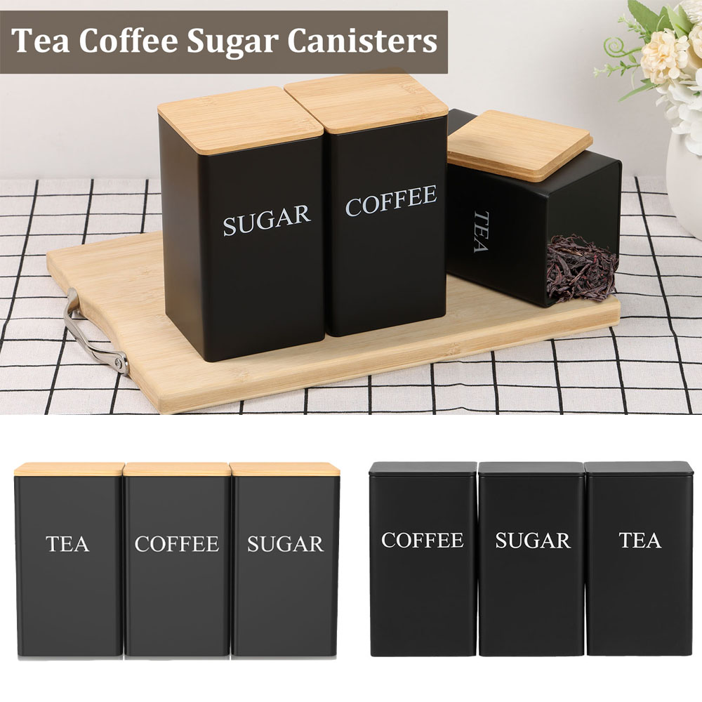 Coffee Bean Storage Jar Metal  - đánh giá và giá Coffee Tea Sugar Canisters