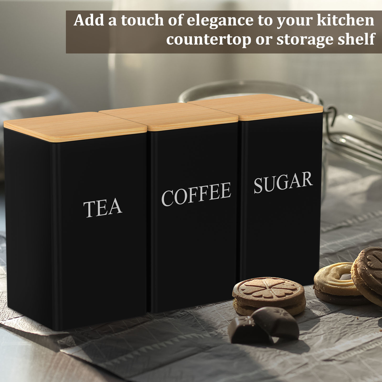 Coffee Bean Storage Jar Metal  - đánh giá và giá Coffee Tea Sugar Canisters